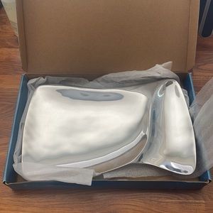 Rare Vintage Nambe Twist Alloy Large Serving Divided Platter